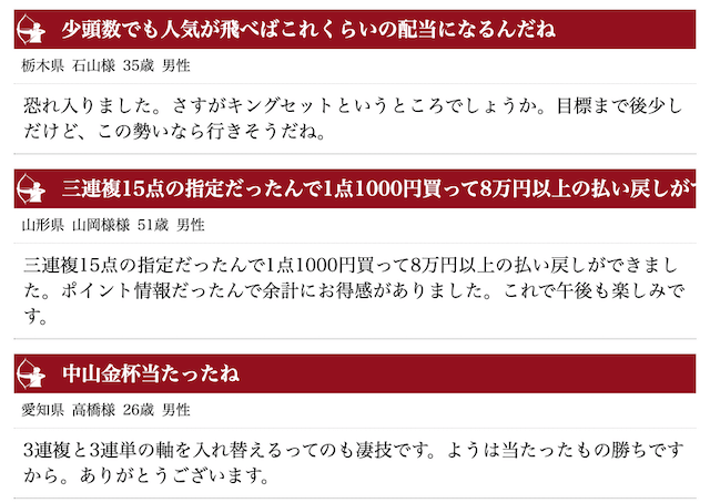 的中ヘラクレス馬券術感謝の声