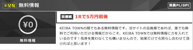 競馬タウン無料情報について