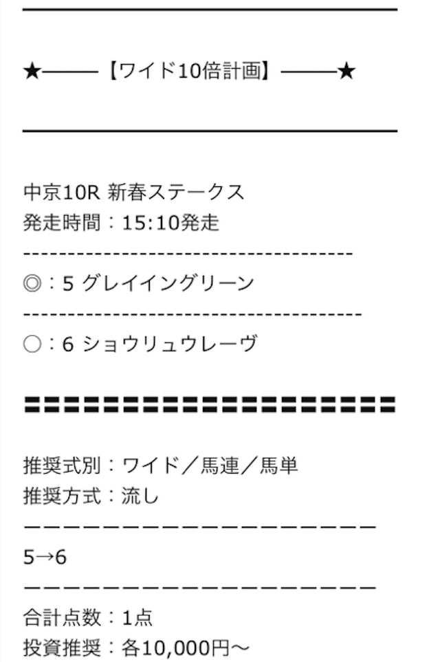 有料予想の詳細