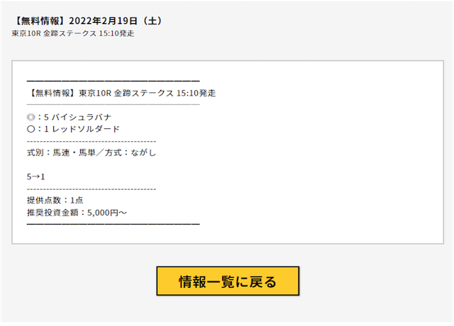 競馬チャンピオン無料情報