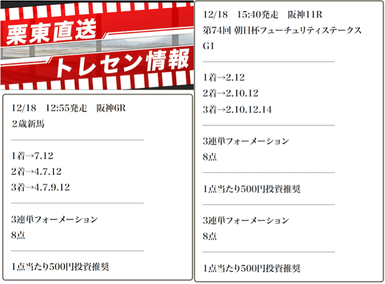 日刊競馬9　有料情報　買い目