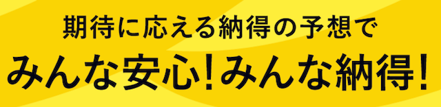 カセゴーの特徴「期待に応える納得の予想でみんな安心！みんな納得！」