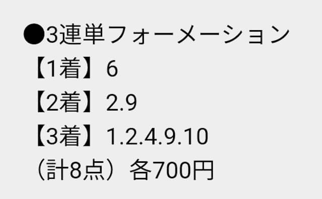 2023年10月21日東京11Rのパワフル競馬エースの有料予想「明鏡裏馬券」の買い目