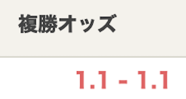 オッズの低い馬