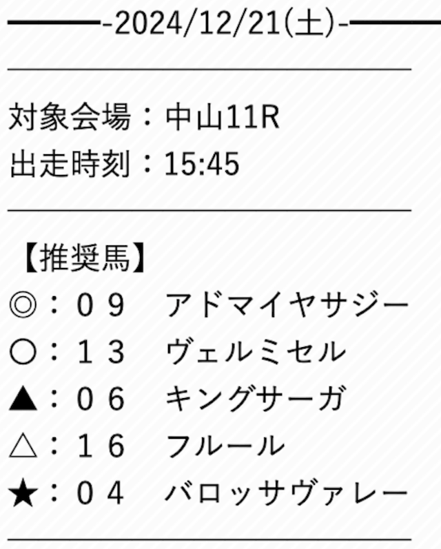 予想サイト「うまれぼ」の提供情報