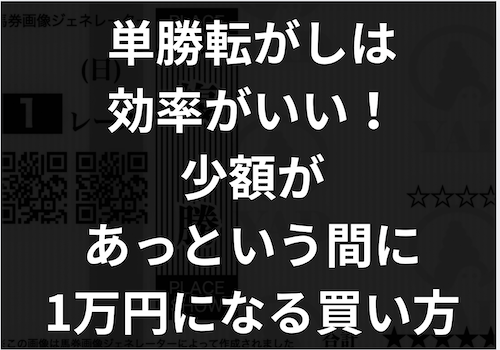 「単勝転がし」のアイキャッチ画像